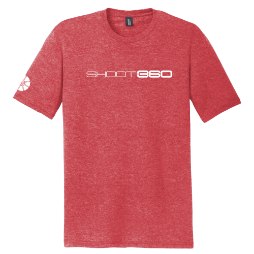 S564-17-16 - Linear Logo - Tri-Blend T-Shirt - Red