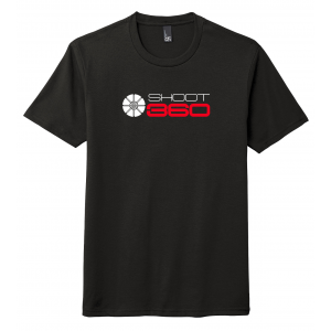 S564-25 - Stacked Logo - Tri-Blend T-Shirt - Black