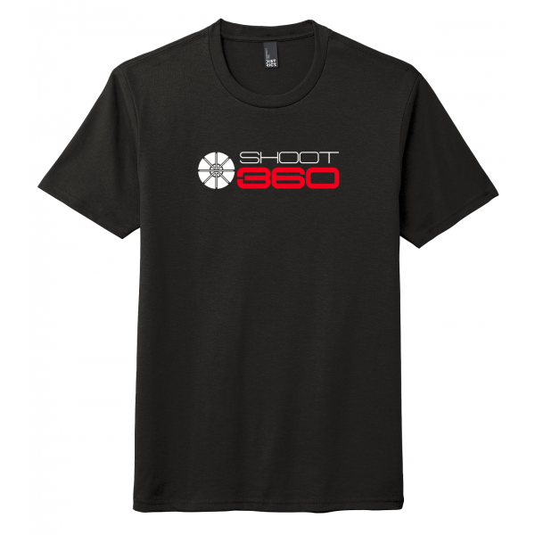S564-25 - Stacked Logo - Tri-Blend T-Shirt - Black
