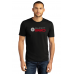 S564-25 - Stacked Logo - Tri-Blend T-Shirt - Black