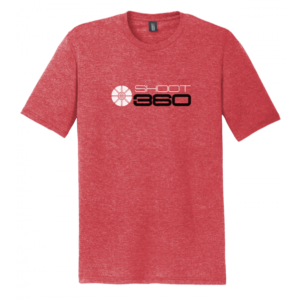 S564-25 - Stacked Logo - Tri-Blend T-Shirt - Red