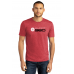 S564-25 - Stacked Logo - Tri-Blend T-Shirt - Red