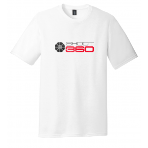 S564-25 - Stacked Logo - Tri-Blend T-Shirt - White
