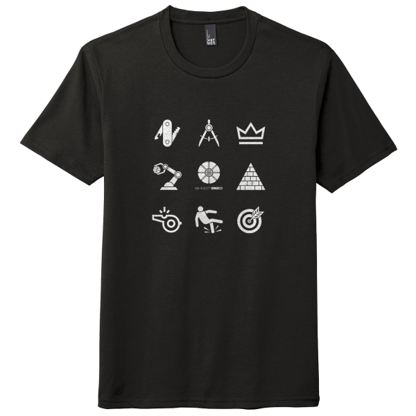S564-26 - "Icons" - Graphic T-Shirt - Black