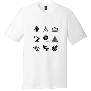 S564-26 - "Icons" - Graphic T-Shirt - White
