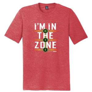 S564-24 - "IN THE ZONE" - Tri-Blend T-Shirt - Red