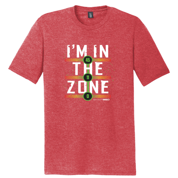 S564-24 - "IN THE ZONE" - Tri-Blend T-Shirt - Red
