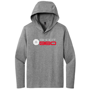 S564-25 - Stacked Shoot 360 Logo - T-Shirt Hoodie - Grey Frost