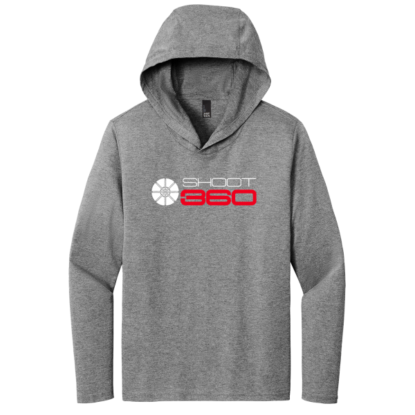 S564-25 - Stacked Shoot 360 Logo - T-Shirt Hoodie - Grey Frost