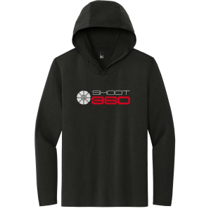 S564-25 - Stacked Shoot 360 Logo - T-Shirt Hoodie - Black